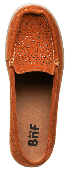 ЖЕНСКИЕ МОКАСИНЫ НА ТАНКЕТКЕ НАТУРАЛЬНАЯ ЗАМША BINIFOOT/BNF ТАЙВАНЬ