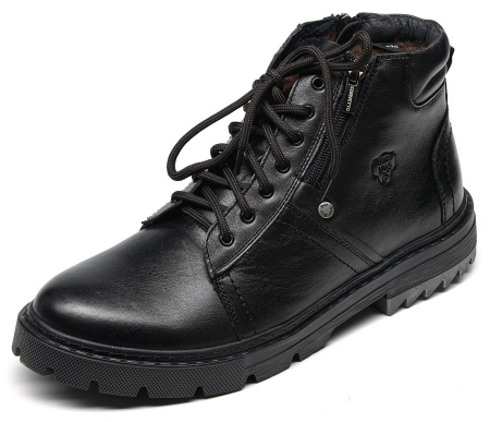 МУЖСКИЕ БОТИНКИ НАТУРАЛЬНАЯ КОЖА / НАТУРАЛЬНЫЙ МЕХ CORVETTO