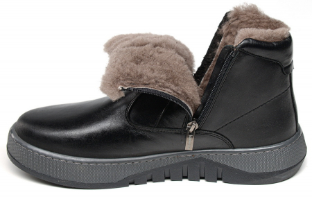 МУЖСКИЕ БОТИНКИ НАТУРАЛЬНАЯ КОЖА / НАТУРАЛЬНЫЙ МЕХ CORVETTO