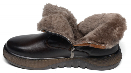 МУЖСКИЕ БОТИНКИ НАТУРАЛЬНАЯ КОЖА / НАТУРАЛЬНЫЙ МЕХ CORVETTO