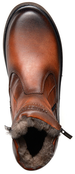 МУЖСКИЕ БОТИНКИ НАТУРАЛЬНАЯ КОЖА / НАТУРАЛЬНЫЙ МЕХ CORVETTO