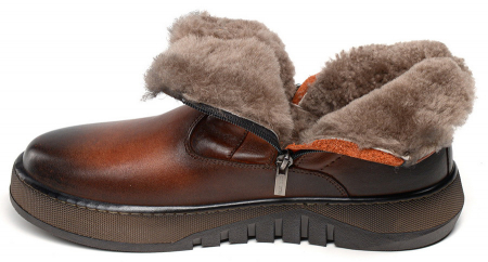 МУЖСКИЕ БОТИНКИ НАТУРАЛЬНАЯ КОЖА / НАТУРАЛЬНЫЙ МЕХ CORVETTO