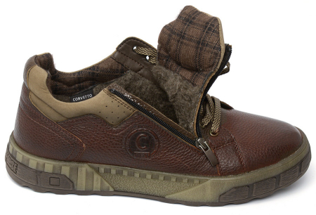 МУЖСКИЕ БОТИНКИ ПОЛУСПОРТИВНЫЕ НАТУРАЛЬНАЯ КОЖА / ШЕРСТЬ CORVETTO