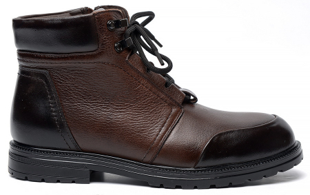 МУЖСКИЕ БОТИНКИ НАТУРАЛЬНАЯ КОЖА / НАТУРАЛЬНЫЙ МЕХ CORVETTO