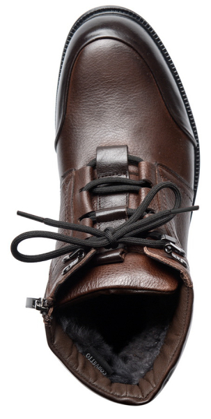 МУЖСКИЕ БОТИНКИ НАТУРАЛЬНАЯ КОЖА / НАТУРАЛЬНЫЙ МЕХ CORVETTO