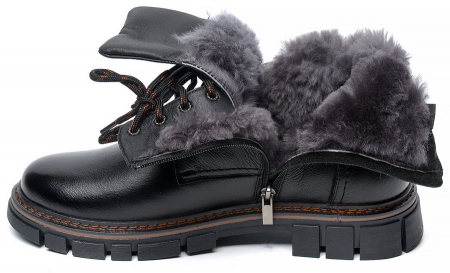 МУЖСКИЕ БОТИНКИ НАТУРАЛЬНАЯ КОЖА / НАТУРАЛЬНЫЙ МЕХ CORVETTO