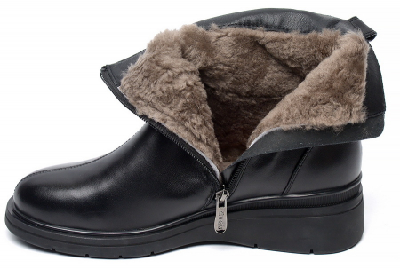 ЖЕНСКИЕ БОТИНКИ НАТУРАЛЬНАЯ КОЖА НАТУРАЛЬНЫЙ МЕХ GUGU ГЕРМАНИЯ
