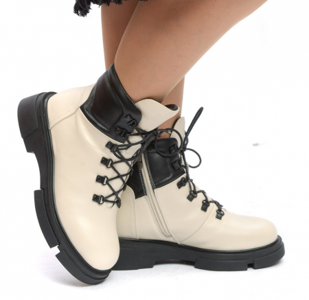 ЖЕНСКИЕ БОТИНКИ НАТУРАЛЬНАЯ КОЖА НАТУРАЛЬНЫЙ МЕХ GUGU ГЕРМАНИЯ