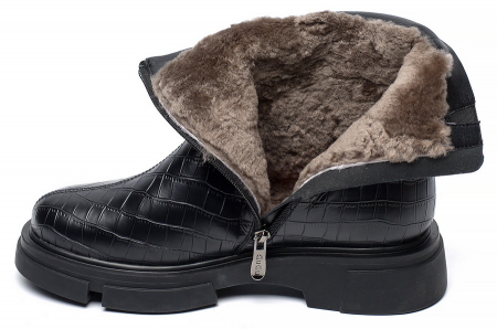 ЖЕНСКИЕ ПОЛУСАПОГИ НАТУРАЛЬНАЯ КОЖА НАТУРАЛЬНЫЙ МЕХ GUGU ГЕРМАНИЯ