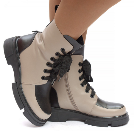 ЖЕНСКИЕ БОТИНКИ НАТУРАЛЬНАЯ КОЖА НАТУРАЛЬНЫЙ МЕХ GUGU ГЕРМАНИЯ