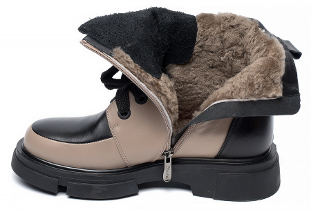 ЖЕНСКИЕ БОТИНКИ НАТУРАЛЬНАЯ КОЖА НАТУРАЛЬНЫЙ МЕХ GUGU ГЕРМАНИЯ