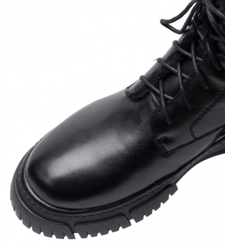 ЖЕНСКИЕ БОТИНКИ НАТУРАЛЬНАЯ КОЖА НАТУРАЛЬНЫЙ МЕХ GUGU ГЕРМАНИЯ