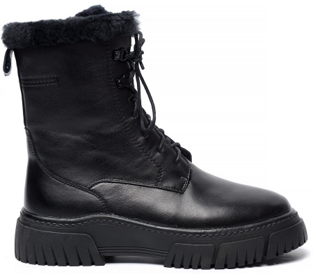 ЖЕНСКИЕ БОТИНКИ НАТУРАЛЬНАЯ КОЖА НАТУРАЛЬНЫЙ МЕХ GUGU ГЕРМАНИЯ