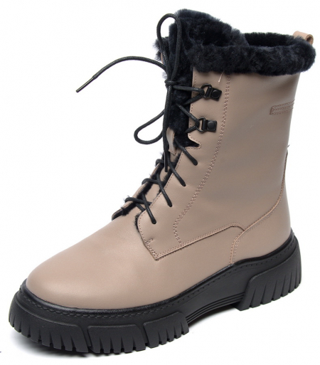 ЖЕНСКИЕ БОТИНКИ НАТУРАЛЬНАЯ КОЖА НАТУРАЛЬНЫЙ МЕХ GUGU ГЕРМАНИЯ