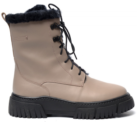 ЖЕНСКИЕ БОТИНКИ НАТУРАЛЬНАЯ КОЖА НАТУРАЛЬНЫЙ МЕХ GUGU ГЕРМАНИЯ