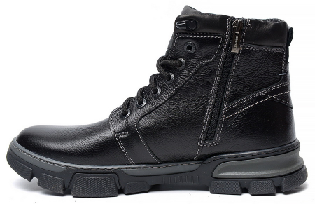 МУЖСКИЕ БОТИНКИ НАТУРАЛЬНАЯ КОЖА / НАТУРАЛЬНЫЙ МЕХ CORVETTO