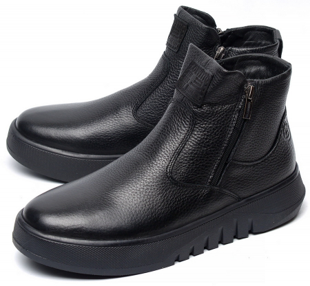 МУЖСКИЕ БОТИНКИ НАТУРАЛЬНАЯ КОЖА / НАТУРАЛЬНЫЙ МЕХ CORVETTO