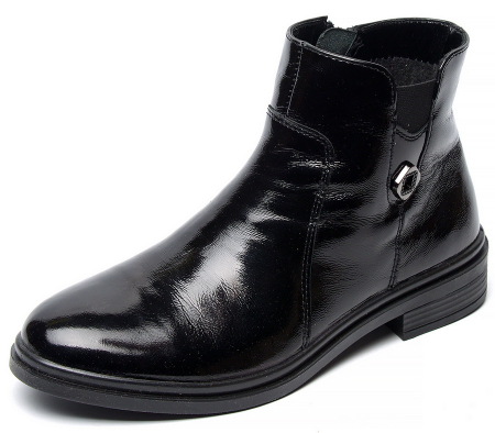 ЖЕНСКИЕ БОТИНКИ НАТУРАЛЬНАЯ КОЖА ЛАКОВАЯ / БАЙКА МАРКО БЕЛАРУСЬ