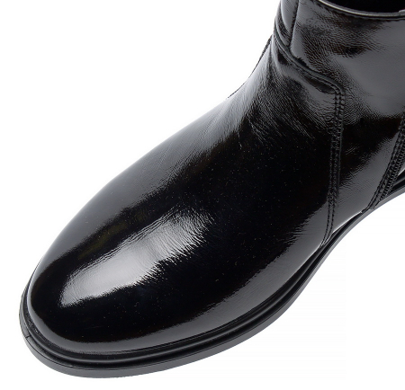 ЖЕНСКИЕ БОТИНКИ НАТУРАЛЬНАЯ КОЖА ЛАКОВАЯ / БАЙКА МАРКО БЕЛАРУСЬ