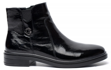 ЖЕНСКИЕ БОТИНКИ НАТУРАЛЬНАЯ КОЖА ЛАКОВАЯ / БАЙКА МАРКО БЕЛАРУСЬ