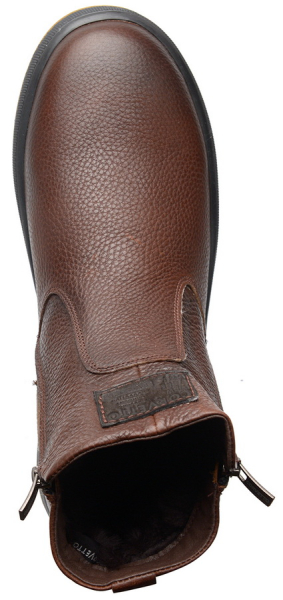 МУЖСКИЕ БОТИНКИ НАТУРАЛЬНАЯ КОЖА / НАТУРАЛЬНЫЙ МЕХ CORVETTO