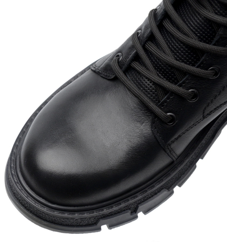 МУЖСКИЕ БОТИНКИ НАТУРАЛЬНАЯ КОЖА / НАТУРАЛЬНЫЙ МЕХ CORVETTO