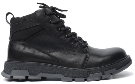 МУЖСКИЕ БОТИНКИ НАТУРАЛЬНАЯ КОЖА / НАТУРАЛЬНЫЙ МЕХ CORVETTO