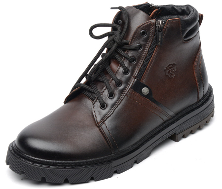 МУЖСКИЕ БОТИНКИ НАТУРАЛЬНАЯ КОЖА / НАТУРАЛЬНЫЙ МЕХ CORVETTO