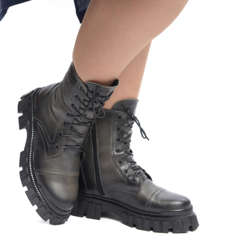 ЖЕНСКИЕ БОТИНКИ НАТУРАЛЬНАЯ КОЖА / НАТУРАЛЬНЫЙ МЕХ CORVETTO ИТАЛИЯ