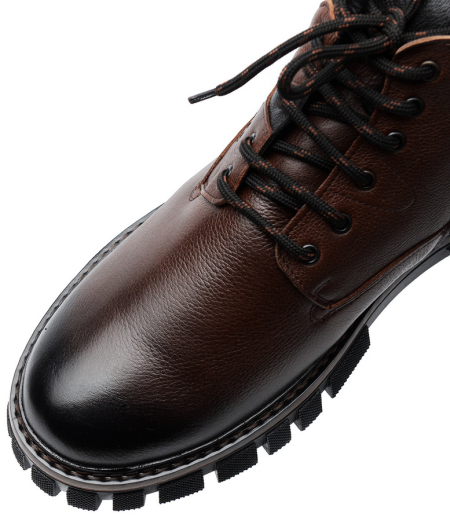 МУЖСКИЕ БОТИНКИ НАТУРАЛЬНАЯ КОЖА / НАТУРАЛЬНЫЙ МЕХ CORVETTO