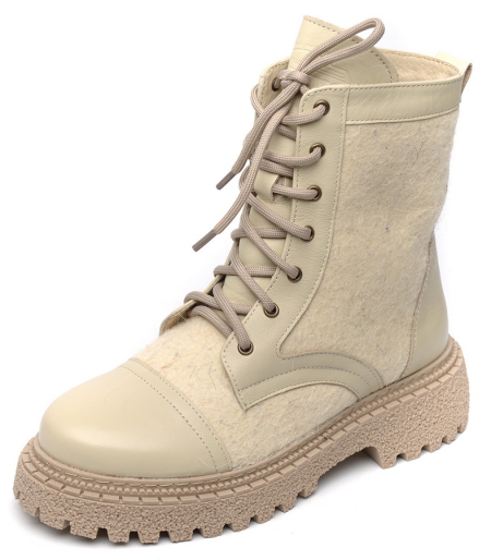 ЖЕНСКИЕ БОТИНКИ НАТУРАЛЬНАЯ КОЖА+ВОЙЛОК / ШЕРСТЬ CORVETTO ИТАЛИЯ