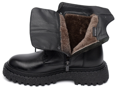 ЖЕНСКИЕ БОТИНКИ НАТУРАЛЬНАЯ КОЖА / НАТУРАЛЬНЫЙ МЕХ CORVETTO ИТАЛИЯ