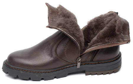 МУЖСКИЕ БОТИНКИ НАТУРАЛЬНАЯ КОЖА / НАТУРАЛЬНЫЙ МЕХ CORVETTO