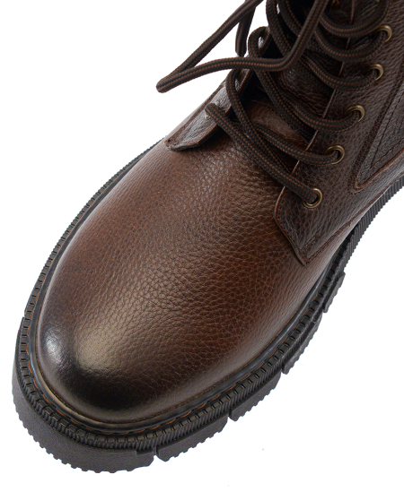 МУЖСКИЕ БОТИНКИ НАТУРАЛЬНАЯ КОЖА / НАТУРАЛЬНЫЙ МЕХ CORVETTO