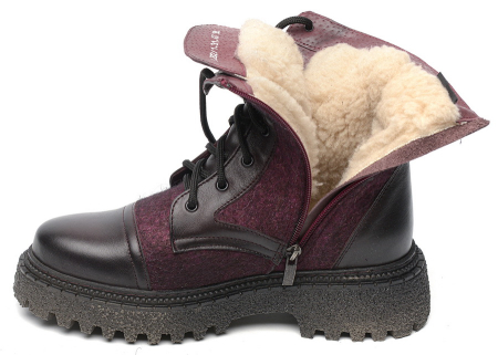 ЖЕНСКИЕ БОТИНКИ НАТУРАЛЬНАЯ КОЖА+ВОЙЛОК / ШЕРСТЬ CORVETTO ИТАЛИЯ