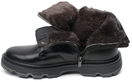 МУЖСКИЕ БОТИНКИ НАТУРАЛЬНАЯ КОЖА / НАТУРАЛЬНЫЙ МЕХ CORVETTO