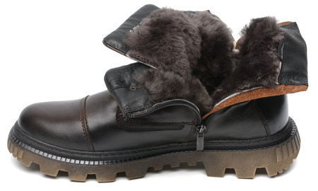 МУЖСКИЕ БОТИНКИ НАТУРАЛЬНАЯ КОЖА / НАТУРАЛЬНЫЙ МЕХ CORVETTO