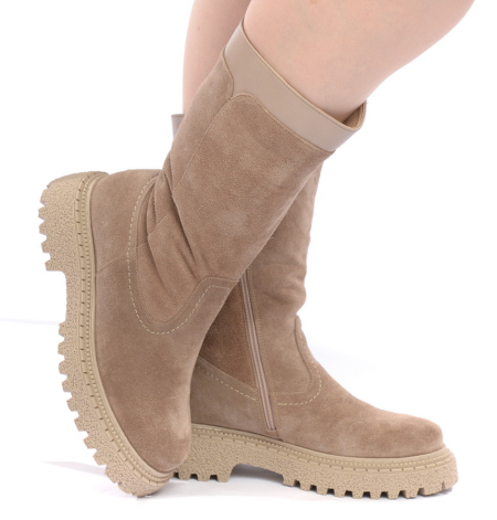 ЖЕНСКИЕ САПОГИ НАТУРАЛЬНАЯ КОЖА+ВЕЛЮР /НАТУРАЛЬНАЯ  ШЕРСТЬ CORVETTO ИТАЛИЯ