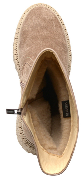 ЖЕНСКИЕ САПОГИ НАТУРАЛЬНАЯ КОЖА+ВЕЛЮР /НАТУРАЛЬНАЯ  ШЕРСТЬ CORVETTO ИТАЛИЯ