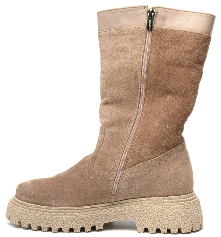 ЖЕНСКИЕ САПОГИ НАТУРАЛЬНАЯ КОЖА+ВЕЛЮР /НАТУРАЛЬНАЯ  ШЕРСТЬ CORVETTO ИТАЛИЯ