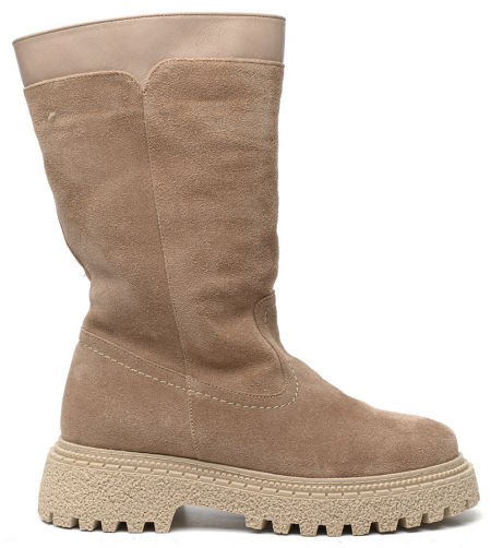 ЖЕНСКИЕ САПОГИ НАТУРАЛЬНАЯ КОЖА+ВЕЛЮР /НАТУРАЛЬНАЯ  ШЕРСТЬ CORVETTO ИТАЛИЯ