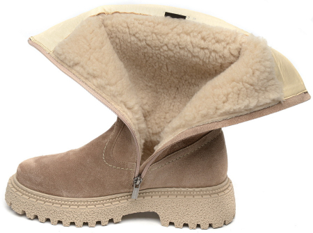 ЖЕНСКИЕ САПОГИ НАТУРАЛЬНАЯ КОЖА+ВЕЛЮР /НАТУРАЛЬНАЯ  ШЕРСТЬ CORVETTO ИТАЛИЯ