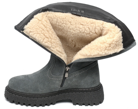 ЖЕНСКИЕ САПОГИ НАТУРАЛЬНАЯ КОЖА+ВЕЛЮР /НАТУРАЛЬНАЯ  ШЕРСТЬ CORVETTO ИТАЛИЯ