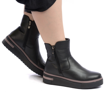 ЖЕНСКИЕ БОТИНКИ НАТУРАЛЬНАЯ КОЖА НАТУРАЛЬНЫЙ МЕХ GUGU ГЕРМАНИЯ