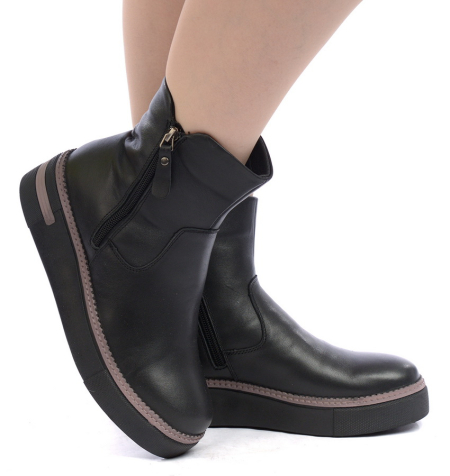 ЖЕНСКИЕ БОТИНКИ НАТУРАЛЬНАЯ КОЖА НАТУРАЛЬНЫЙ МЕХ GUGU ГЕРМАНИЯ