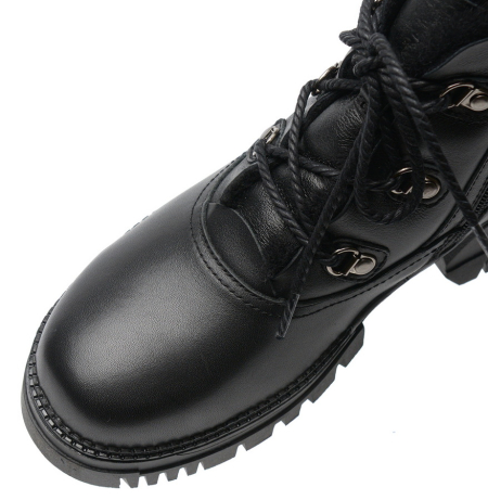 ЖЕНСКИЕ БОТИНКИ НАТУРАЛЬНАЯ КОЖА+ДУБЛЕНКА / НАТУРАЛЬНЫЙ МЕХ GUGU ГЕРМАНИЯ