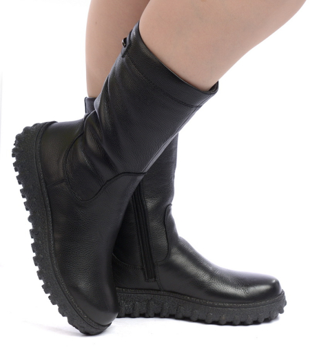 ЖЕНСКИЕ САПОГИ НАТУРАЛЬНАЯ КОЖА / НАТУРАЛЬНЫЙ МЕХ GUGU ГЕРМАНИЯ