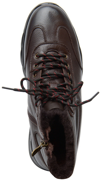 МУЖСКИЕ БОТИНКИ НАТУРАЛЬНАЯ КОЖА / НАТУРАЛЬНЫЙ МЕХ + ШЕРСТЬ GUGU