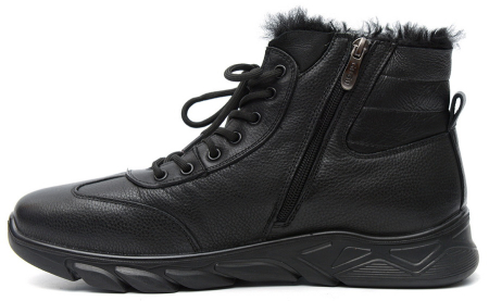 МУЖСКИЕ БОТИНКИ НАТУРАЛЬНАЯ КОЖА / НАТУРАЛЬНЫЙ МЕХ + ШЕРСТЬ GUGU