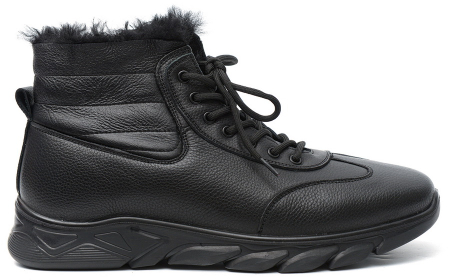 МУЖСКИЕ БОТИНКИ НАТУРАЛЬНАЯ КОЖА / НАТУРАЛЬНЫЙ МЕХ + ШЕРСТЬ GUGU